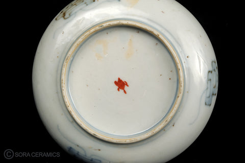 Imari small plates, polychrome on white