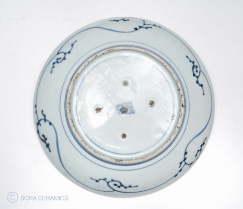 old Imari blue and white large plate
