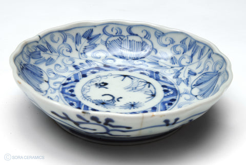 Imari small bowls, light blue and white