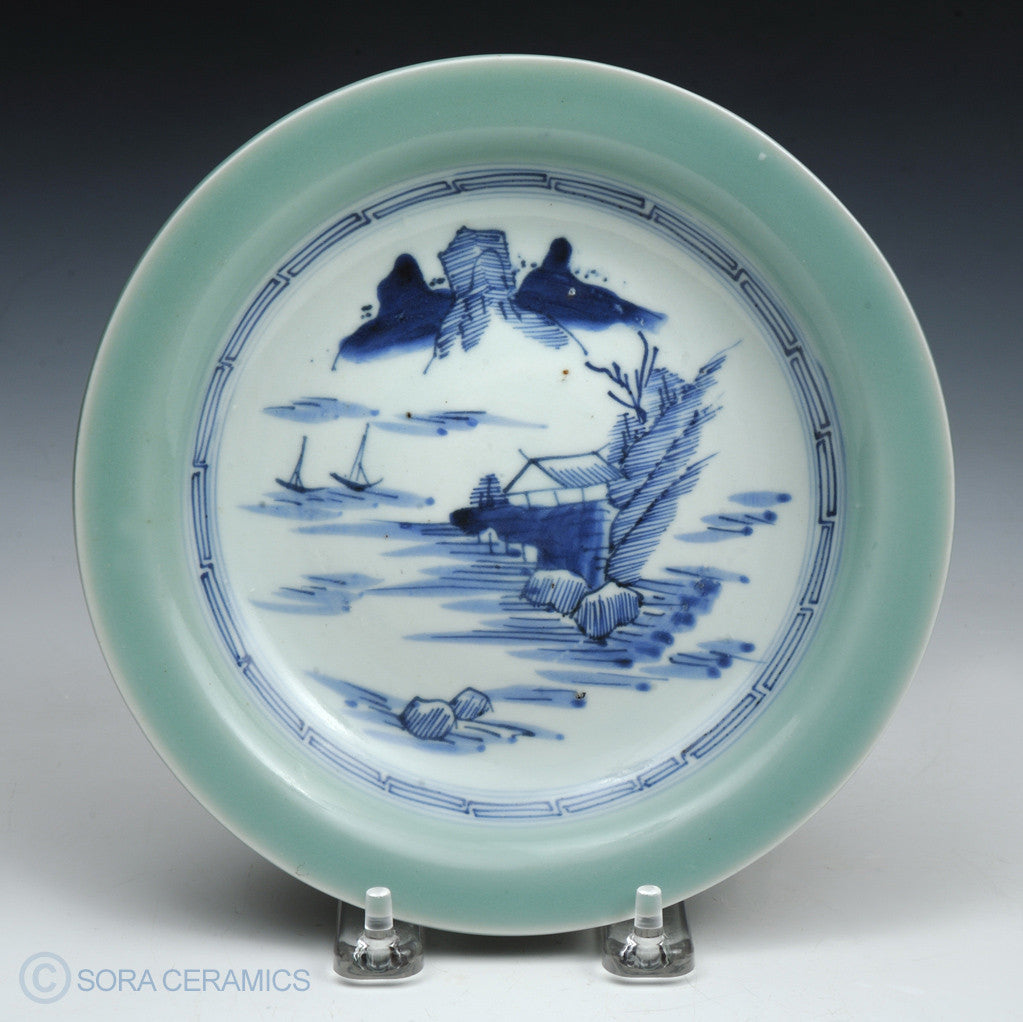 Blue and hotsell white dish