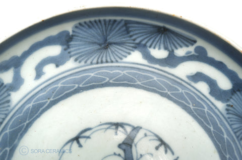 old Imari blue and white large plate